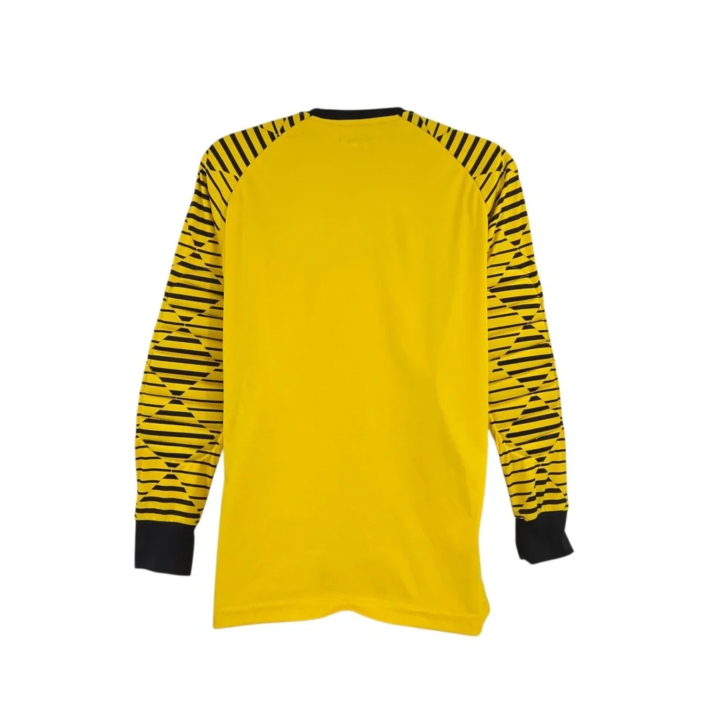 Kalci Soccer Goalkeeper Jersey Kids YXL Yellow Padded‎ Long Sleeve Shirt
